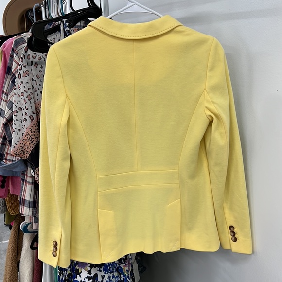 Talbots petite yellow button front blazer - Picture 3 of 5